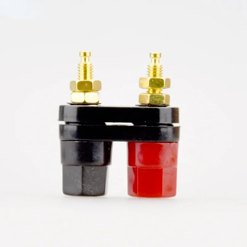 Speaker Terminal Connector (4red +4black)  Binding Post Pure Cupper Gold-plated HIFI Amplifier Banana Socket