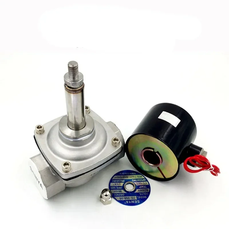 Stainless Steel Electric Solenoid Valve 1/4" 3/8" 1/2" 3/4" 1" Normally Closed Pneumatic For Water Oil Air Gas 12V/24V/220V/110V