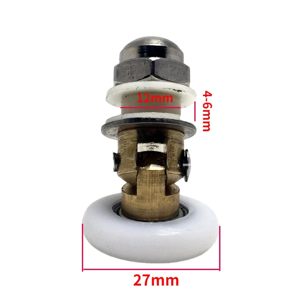 4pcs Shower Door Rollers/Wheels Universal eccentric pulley Stainless steel track eccentric adjustable bathroom pulley