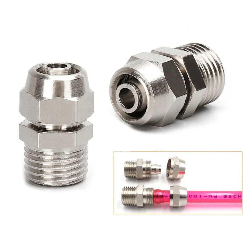 Pneumatic Fittings Air Fitting pc 4-M5 4 6 8 10 12 14 16mm Thread 1/8  3/8 1/2" 1/4"BSP Quick Connector For hose Tube Connectors