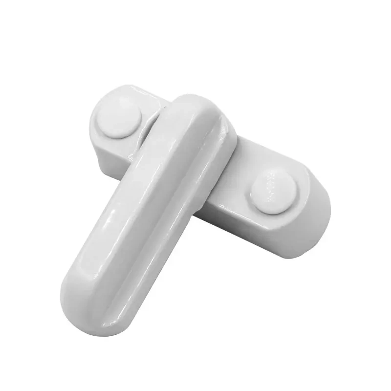 White Crescent Shape Window Door Lock Sash Security Swing Lock Latch Housing Safely Opening And Closing Handle Lock
