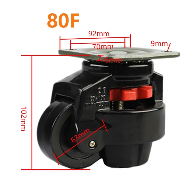 GD-40F/60F/80F,LOAD 500KG, Level Adjustment Wheel,Flat support, For Vending Machine Big Equipment,Lndustrial Casters