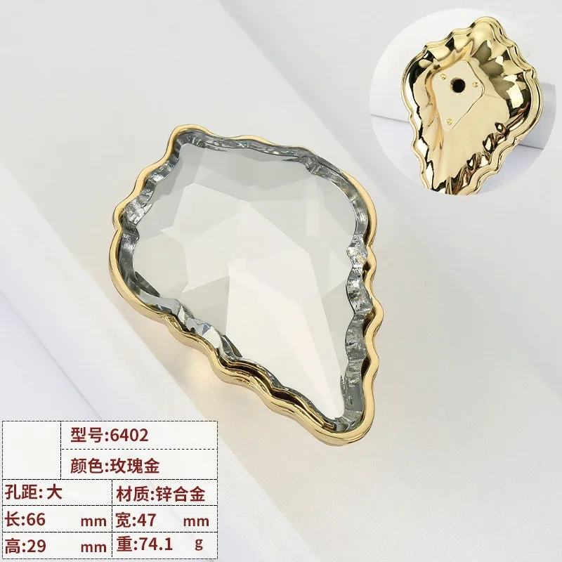 Nordic Gold Diamond Knobs and Handles Drawer Pulls Wardrobe Cabinet Door Handles Crystal Drawer Knobs Furniture Hardware