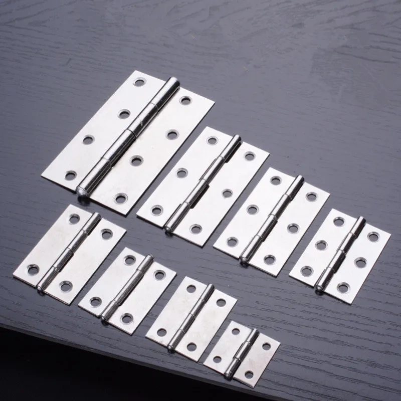 304 Stainless Steel Flat Hinge Cabinet Doors 1 inch 1.5 inch 2inch 2.5 inch 3inch 4inch Windows Hinge Wooden Box Mini Hinge