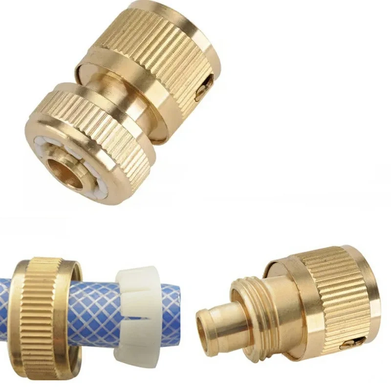 1 Pc G1/2 Inch Garden Male Female Thread Copper Quick Connector Water Connection Accessories Car Washing Pipe Fittings