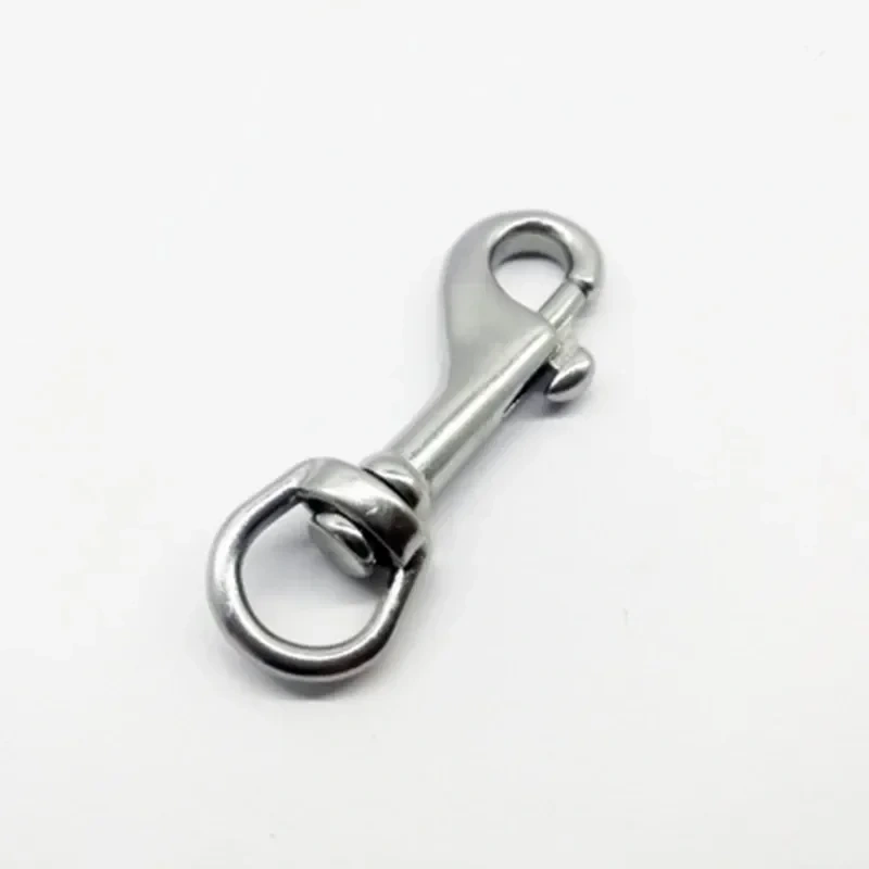 5pcs 316 stainless steel Single Ended Swivel Eye Bolt Snap Hook Clip for Scuba Diving Free Diving Kayak Boat Paddle Leash