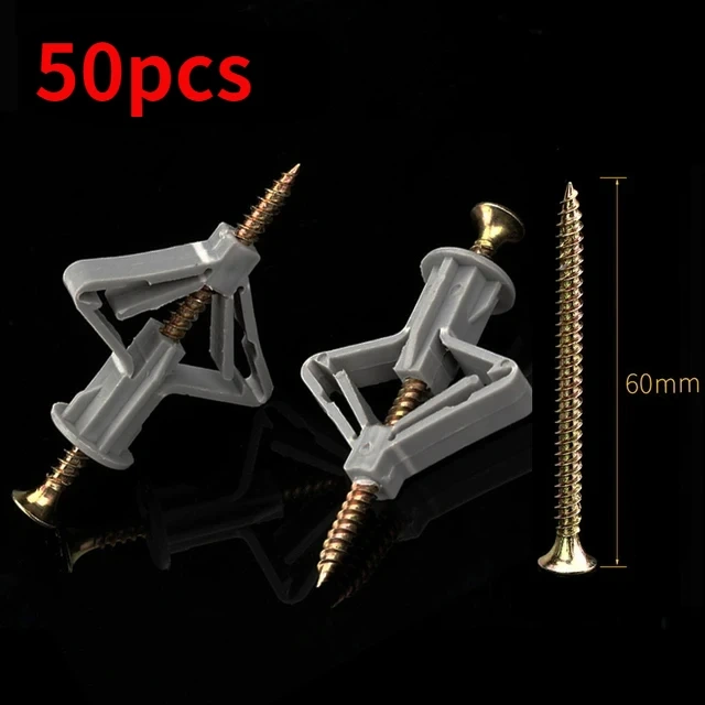 Nylon Aircraft Shape Butterfly Type Plastic Gypsum Board Anchors Drywall Fixings Screw Curtain Wall Gypsum Outlet Expansion Tube