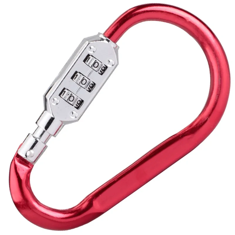 1pcs aluminium alloy Firm Portable Luggage Padlock 3 Dial Suitcase Security Travel Combination Lock Password lock hook