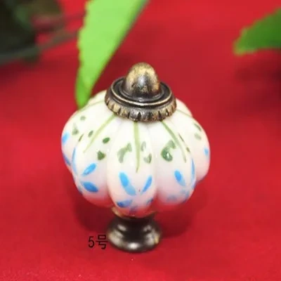 1pc 38MM Dia Ceramic Door Drawer Handles Pumpkins Knobs Europe Ceramic Cabinet Cupboard Handles Pull Drawer Dresser Knobs pulls