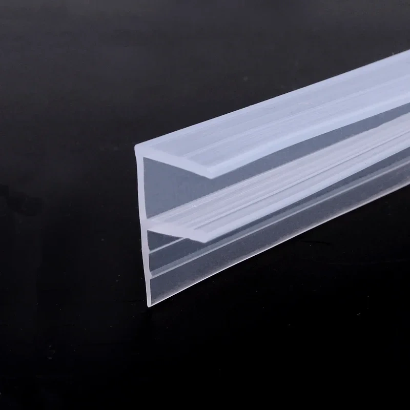 2M/lot Widened F/h shape silicone rubber shower room door window glass seal strip weatherstrip for 6/8/10/12 mm glass
