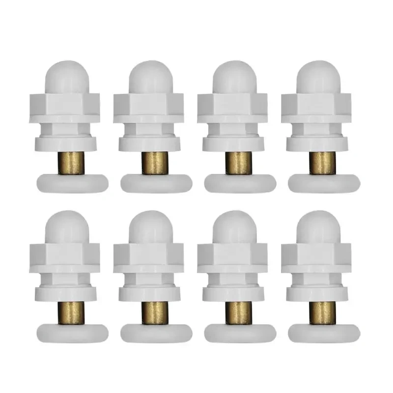 8pcs/lot Shower Rooms Cabins Pulley Shower Room Roller /Runners/Wheels/Pulleys Diameter19-27mm Metal frame Hole distance 16-18mm