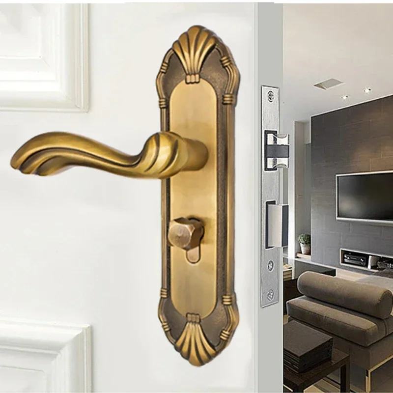 Hot Sale Zinc Alloy Door Handle Lock Home Security Lock with Keys Indoor Door Lever Latch door handle lock serrure de port