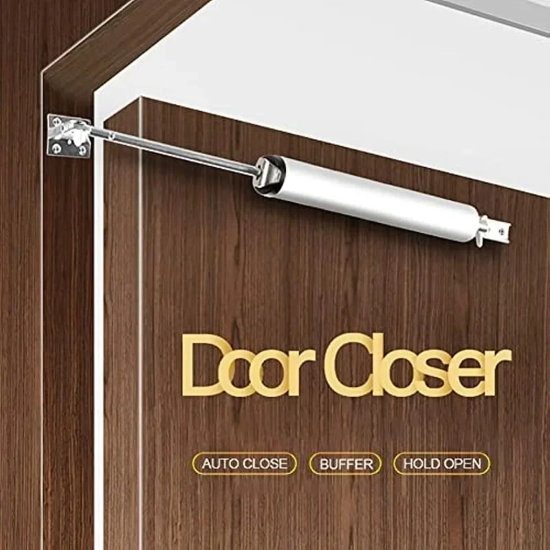 Standard Duty Pneumatic Door Closer Soft Closing Automatic Door Closer 35KG Pneumatic Adjustable Speed Positioning Door Stop