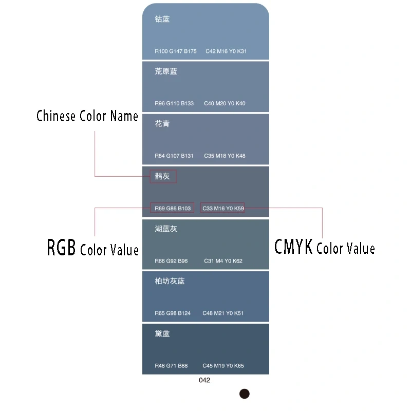 Chinese Paper Card CMYK Color Card    Traditional Colors RGB Guide Manual Newbie Chinese Traditional Distinguish Colors Names