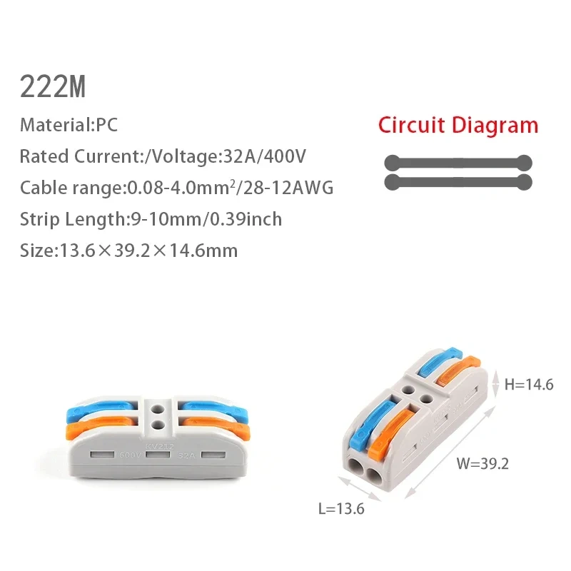 1in multiple out Quick Wiring Connector Universal Splitter wiring cable Push-in Can Combined Butt Home Terminal Block