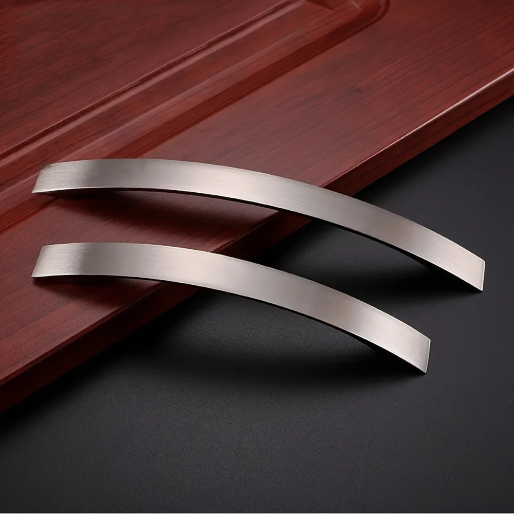 1pc Aluminum Alloy Furniture Handle Brushed Silvery Kitchen Door Handles Cabinet Handles Drawer Knobs Wardrobe Drawer Pulls