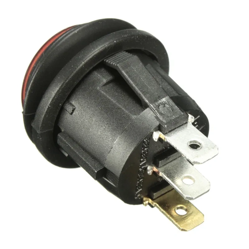 1pc OLS 250V DC 10A On/Off Rocker Switch IP65 Waterproof 3Pin SPST LED illuminated