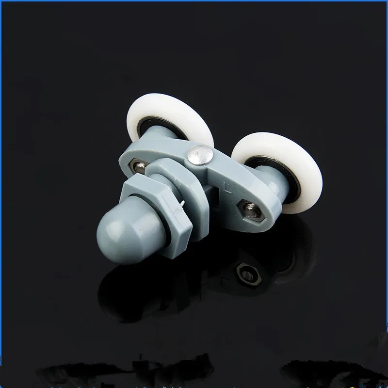 8pcs/4pcs Diameter 23/25mm ABS Plastic Adjustable Double Swinging Pulley Wheel Shower Cabin Sliding Door Hardware Cabinet Roller