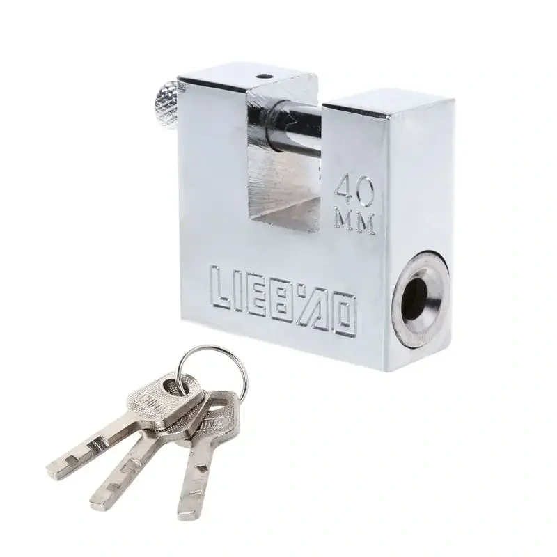 Rectangular padlock Burglar Padlock Security Safety Lock Antique Horizontal Opening anti-cutting anti-theft door lock