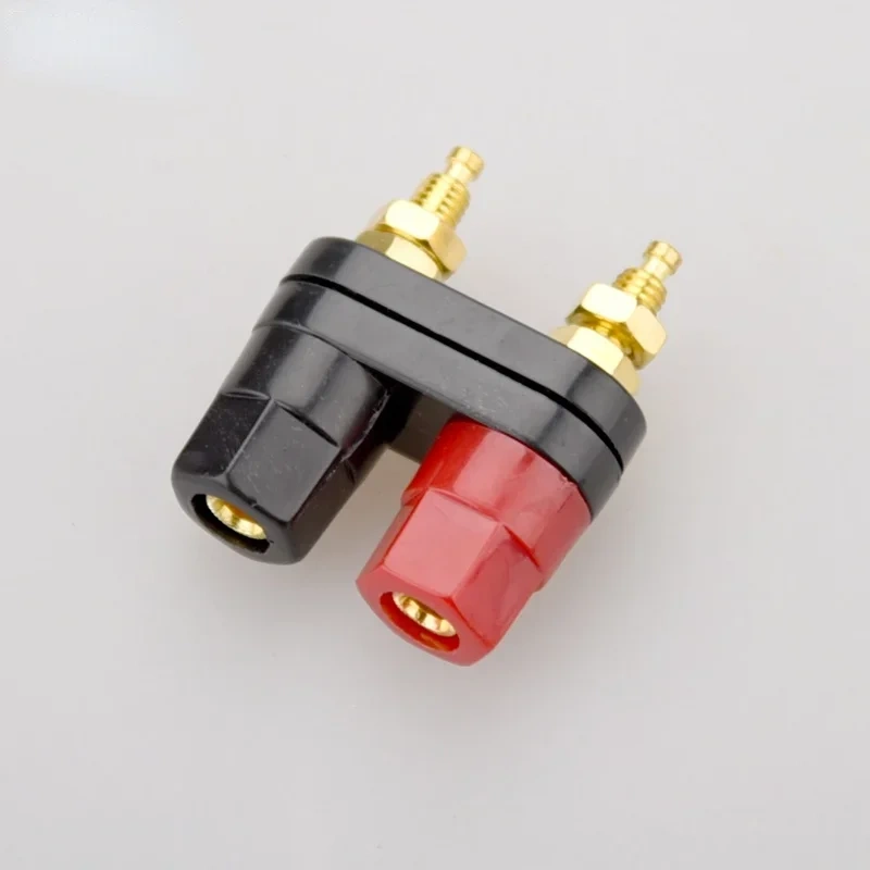 Speaker Terminal Connector (4red +4black)  Binding Post Pure Cupper Gold-plated HIFI Amplifier Banana Socket