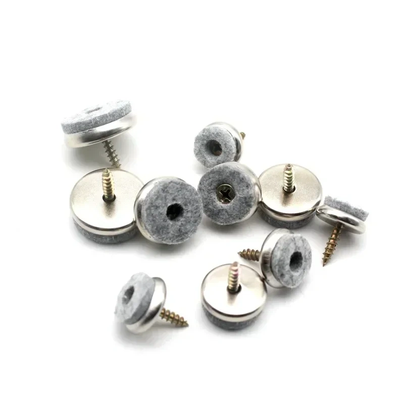Furniture Felt Glides 18/20/22/24/28mm With Screw For Home Furniture Chair Glider Set Floor Protection Accessories