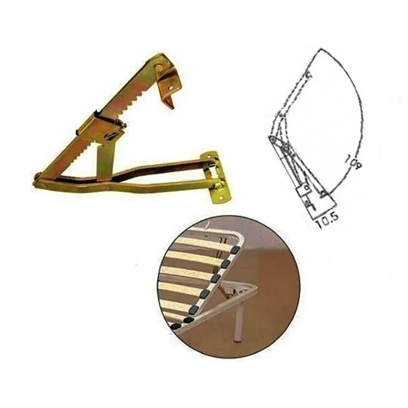 1pcs Multi-Stage Hinge Heavy Adjustable Angle Lift Sofa Bed Headrest Hinges Massage Table Support Mechanism Furniture Hardware