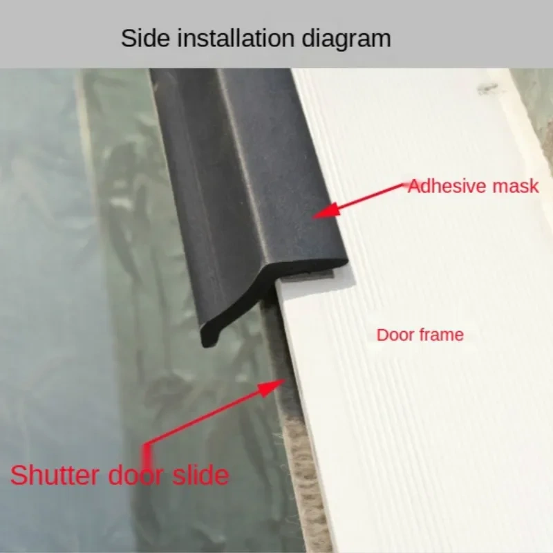 5m Garage Door Weather Multipurpose Home Edge Replacement Full Wrap Dustproof Portable Adhesive Seal Strip Bottom Rubber Trim