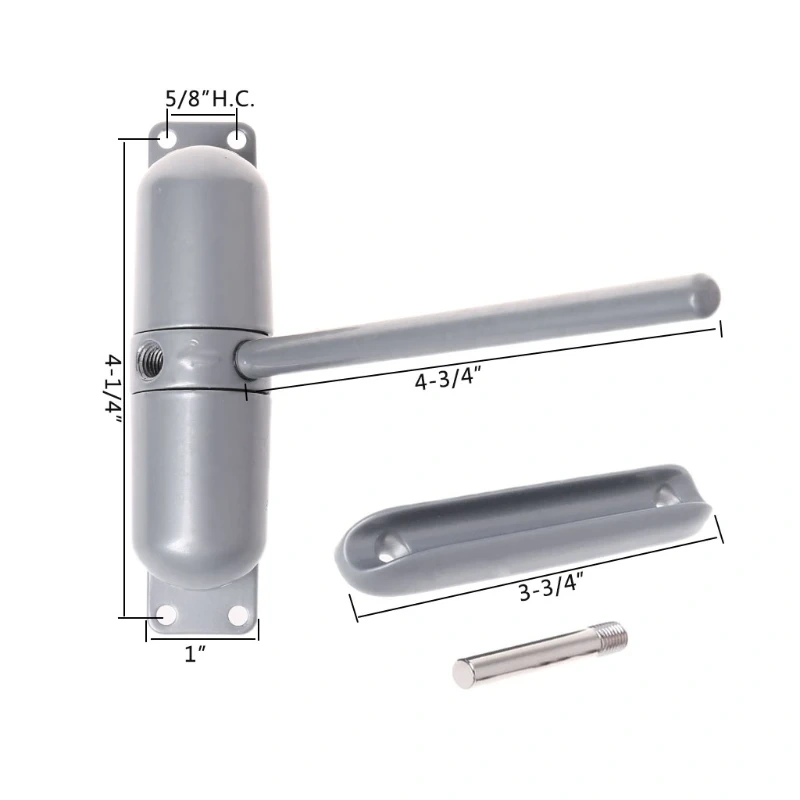 1 Set Adjustable Surface Mounted Spring Door Closer Automatic 180 Degree Not Positioning Automatic  Door Hardware 10-70 KGS