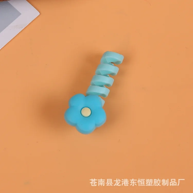 Cartoon spiral data cable charging cable silicone protective cover break protective cover silicone winding device  Protector