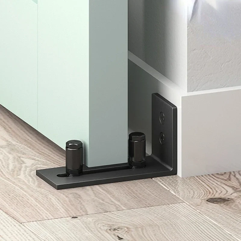 Heavy Duty Sliding Barn Door Floor Guide,Adjustable Roller,Wall Mount System,Flush Bottom Design Double Roller Bearing