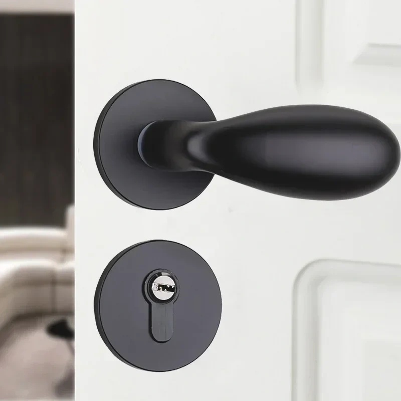 Aluminium Mechanische Lock Continental Indoor Minimalistische interieur deurklink slot Beveiliging Cilinder Mute Deurslot