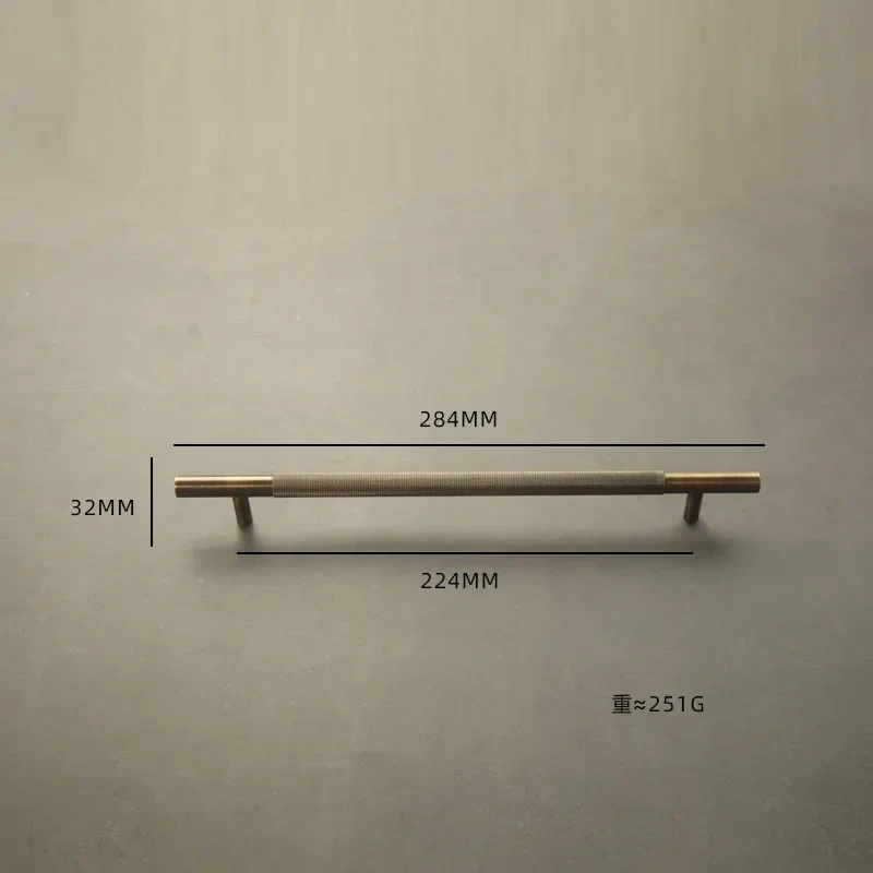 1pcs Light luxurious contracted bronze solid brass knurled handle drawer door handle cabinet knobs