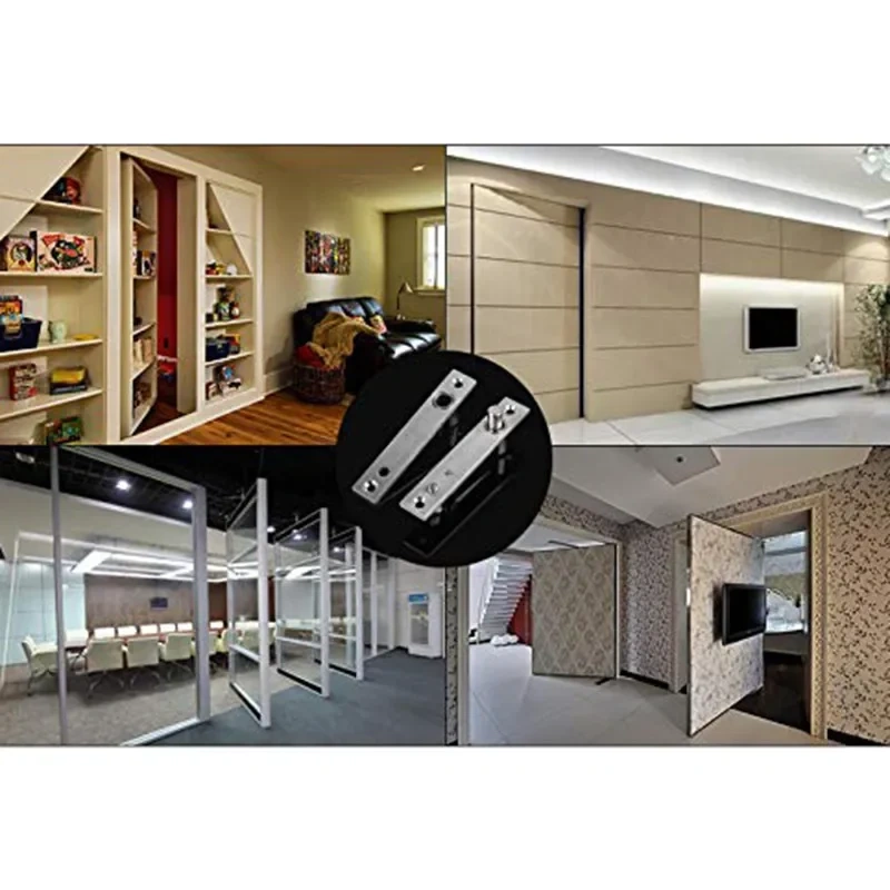 Stainless Steel Pivot Heavy Duty 360-degree Rotating Shaft Wooden Door Hinge  Murphy Positioning   Hidden Axis
