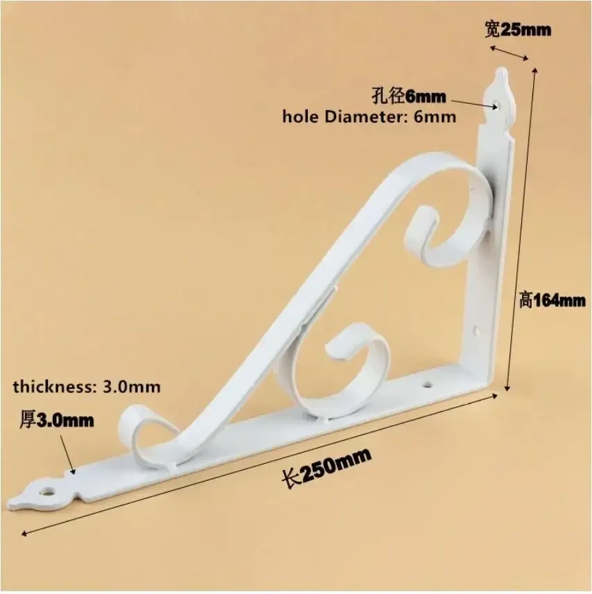 2pcsTriangle Bracket Mount Right Angle Bracket Thickened Brace Decorative Shelf Wall Mounted Bearing Support Hardware Fittings