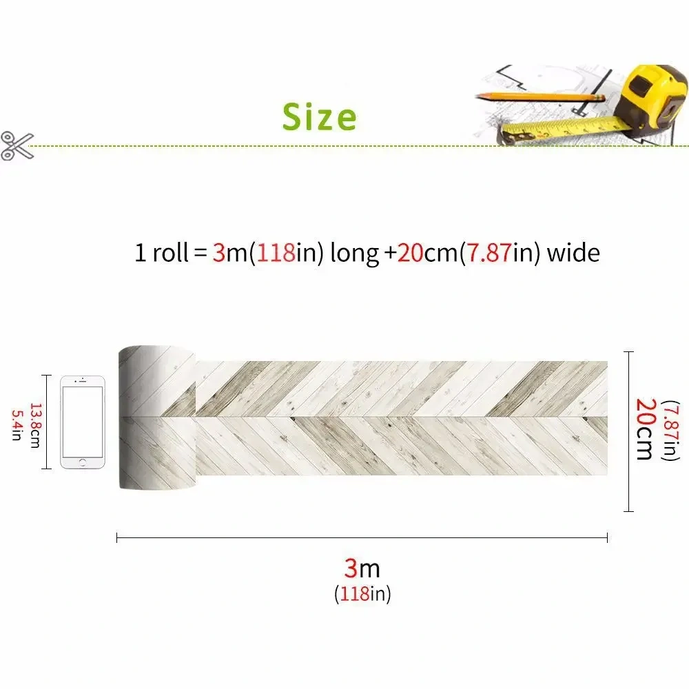 1PC Floor Sticker Self-adhesive Waterproof Wall Sticker for Bathroom Kitchen Wall Home Decor