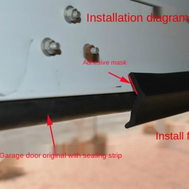 5m Garage Door Weather Multipurpose Home Edge Replacement Full Wrap Dustproof Portable Adhesive Seal Strip Bottom Rubber Trim