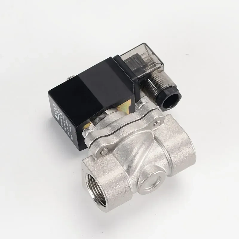 1/2" 3/4" 1" 2" Normally Closed 12v Electric Solenoid Valve Water 24v 230v 24 Stainless Steel IP65 DIN Coil High Temperature