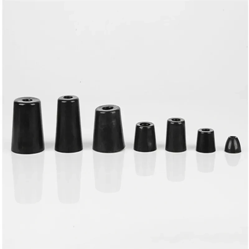 8pcs Black Speaker Cabinet Furniture Chair Table Box Conical Rubber Foot Pad Stand Shock Absorber S / M / L Skid Resistance