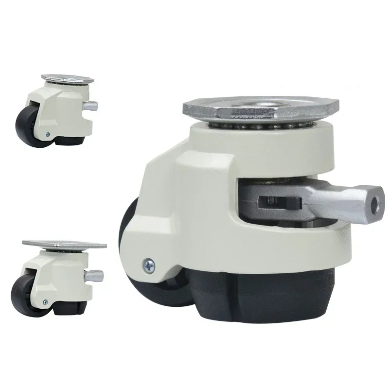 Handle Style GD-60F/60S/80F/80S LOAD 500KG Level Adjustment Wheel CastersFlat Support  Lndustrial Hand Shank Casters