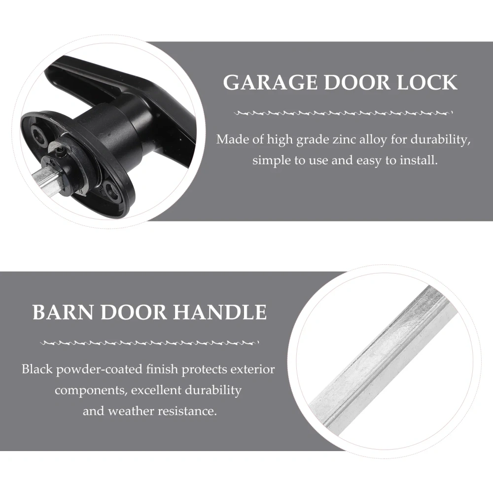 Kit Handle Barn Chassis Universal Door Lock T-Handle Garage with Shed Hardware Assembly