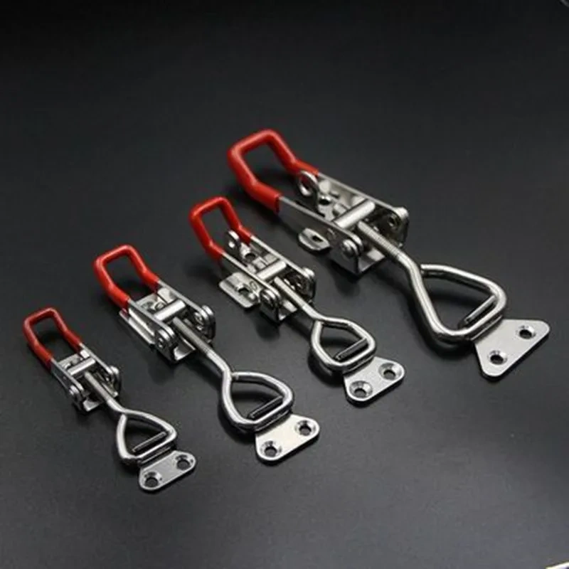 1pcs 304 stainless steel Adjustable Box buckle, Horizontal fixture,fast Door bolt clamp,no rust,More sturdy more durable