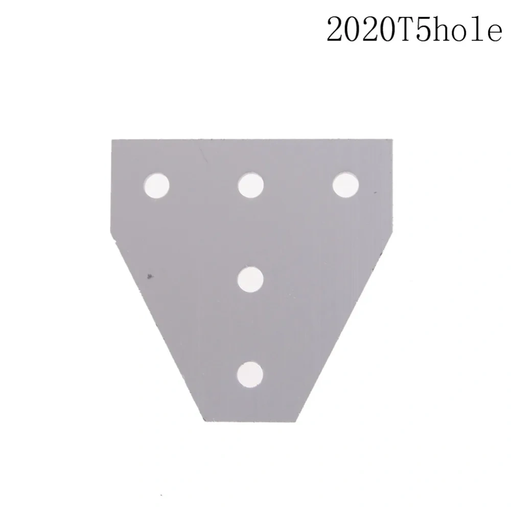 New 6063-T6 Joint Board Plate Corner Angle Bracket Connection Joint Strip for Aluminum Profile 2020 3030 with 5 holes