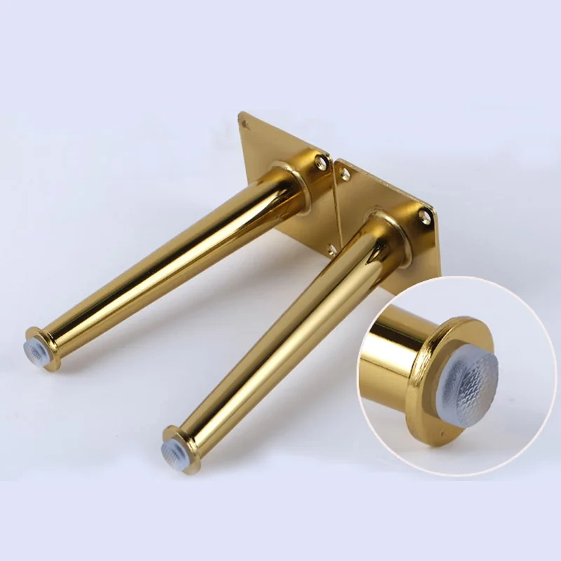 4Pcs Gold Furniture table legs Load 2000 Lbs TV Cabinet Foot Sofa Leg Hardware Cabinet feet 200 x 80mm Tapered Leg