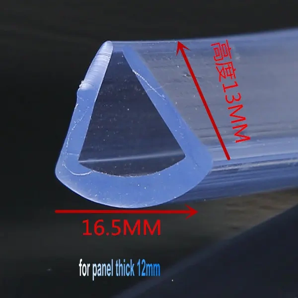 Rubber U Strip Edge Shield Encloser Bound Glass Metal Wood Panel Board Sheet Vehicle Seals Thick 0.5mm - 19.5mm x 1m Transparent