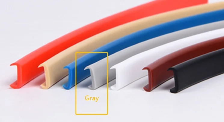 2 meters U Edge Banding Veneer Edging Wood Furniture Soft PVC Edgeband 3MM- 50MM White Beige Gray Black Red
