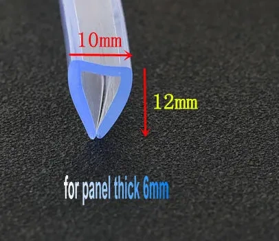 Rubber U Strip Edge Shield Encloser Bound Glass Metal Wood Panel Board Sheet Vehicle Seals Thick 0.5mm - 19.5mm x 1m Transparent