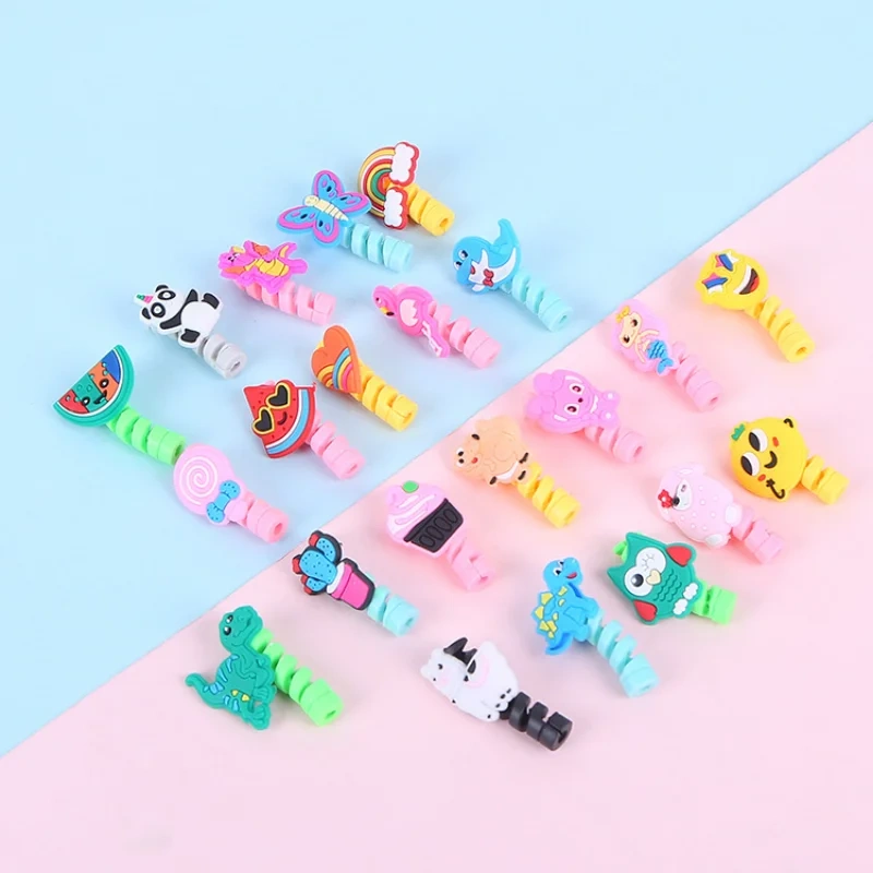 Cartoon spiral data cable charging cable silicone protective cover break protective cover silicone winding device  Protector