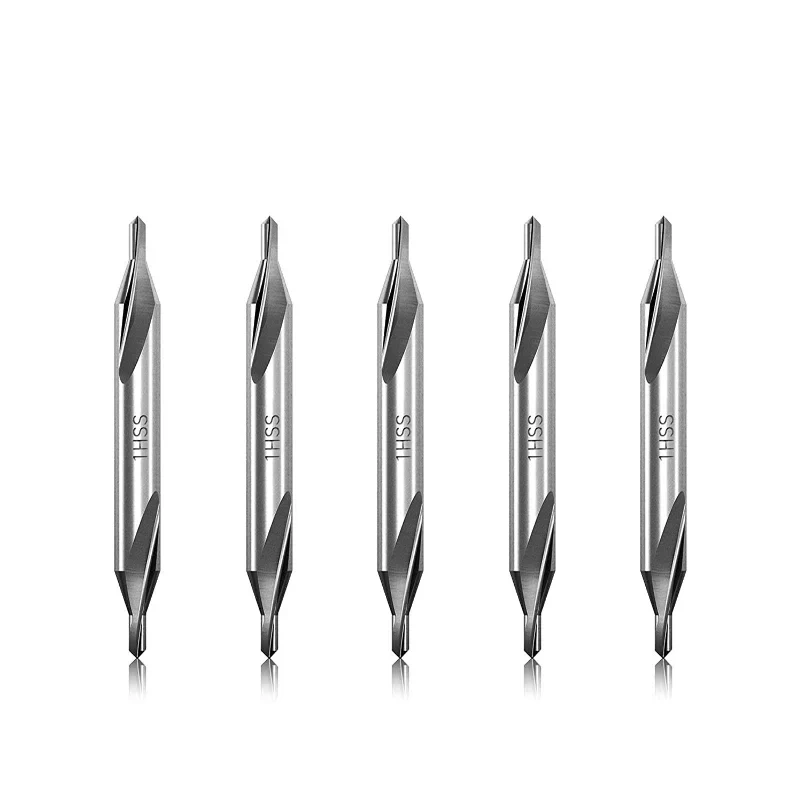 5/6/7Pcs Center Drill Bits Set 60-Degree Angle Center Drill Bits Kit Countersink Tools for Lathe Metalworking 1/1.5/2/2.5/3/4/5