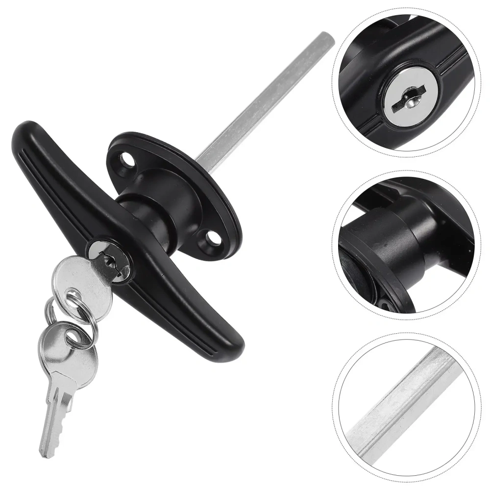 Kit Handle Barn Chassis Universal Door Lock T-Handle Garage with Shed Hardware Assembly