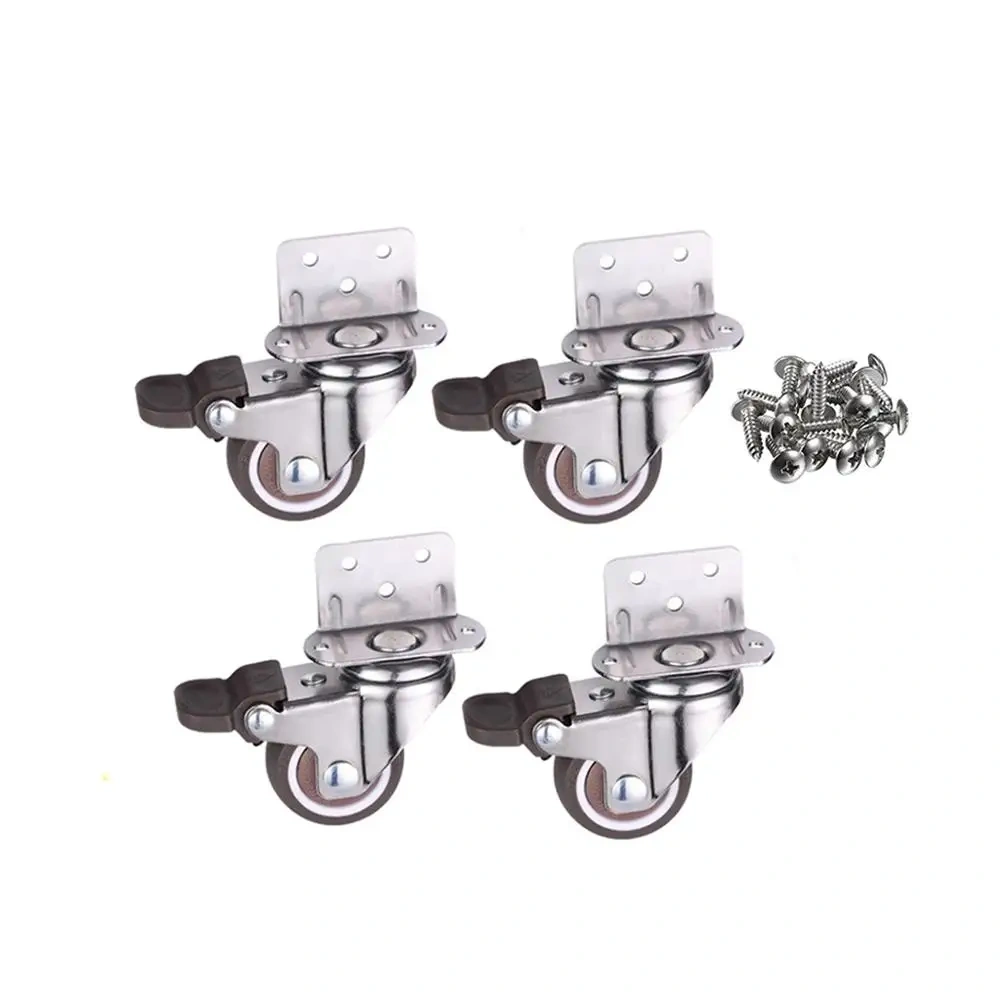4PCS Furniture Caster Wheels Heavy Duty Universal Carriage Wheel for Baby Crib Bed Cart Trolley Wheelchair Office Chair